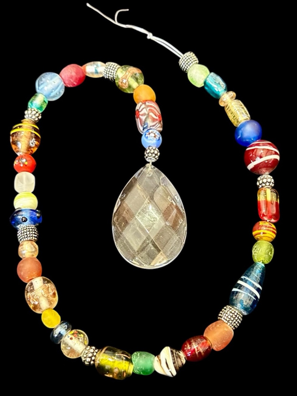 Hanging Rainbow Beaded Crystal Suncatcher